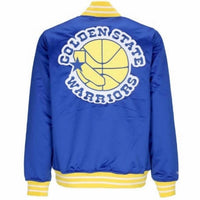 Mitchell & Ness - Men's Nba Golden State Warriors Heavyweight Jacket - blue - bomber - clothing