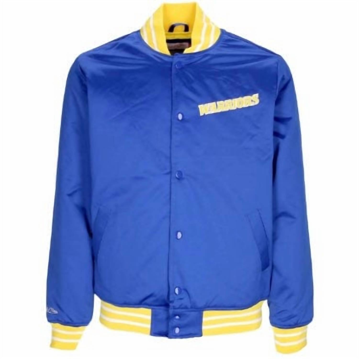 Mitchell & Ness - Men's Nba Golden State Warriors Heavyweight Jacket - blue - bomber - clothing