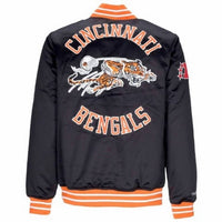 Mitchell & Ness - Unisex Nfl Cincinnati Bengals Heavyweight Jacket - black - bomber - clothing