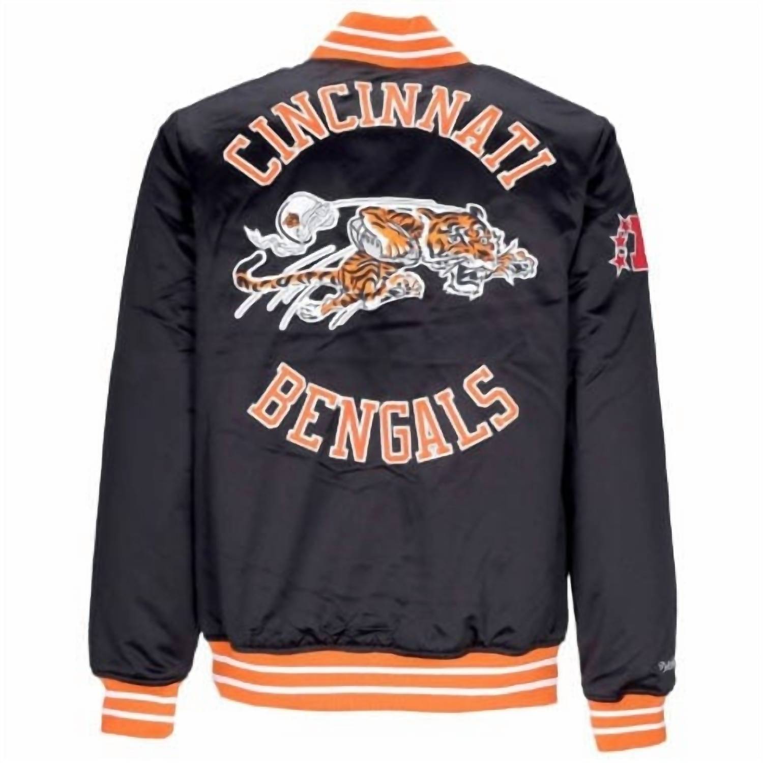 Mitchell & Ness - Unisex Nfl Cincinnati Bengals Heavyweight Jacket - black - bomber - clothing