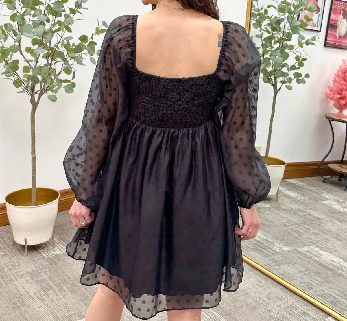 Mittoshop - Polka Dot Long Sleeve Dress