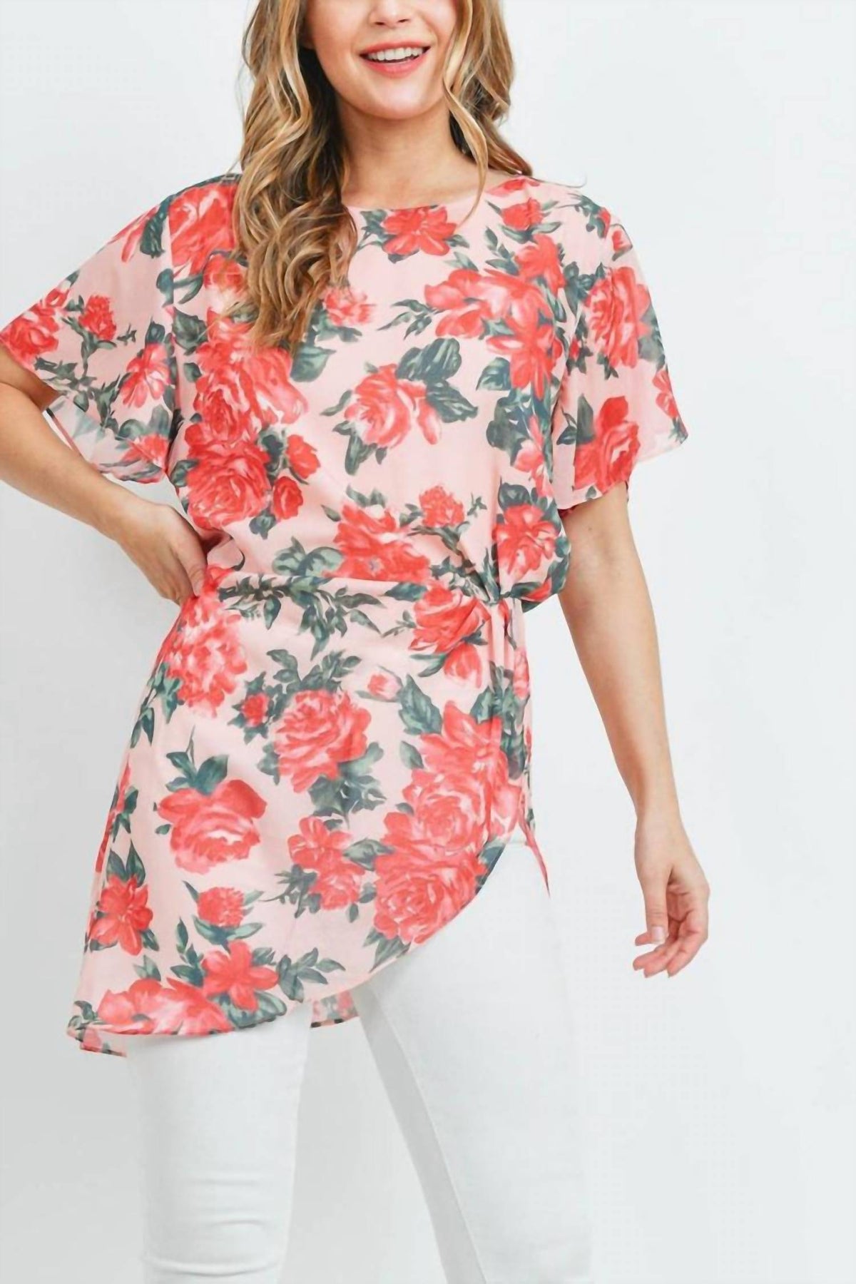 Mittoshop - Short Sleeve Floral Top