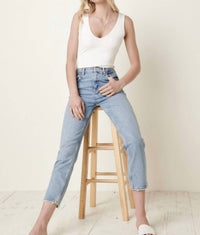 Mittoshop - Suzy Deep V - neck Bodysuit - bodysuits - clothing - polyester