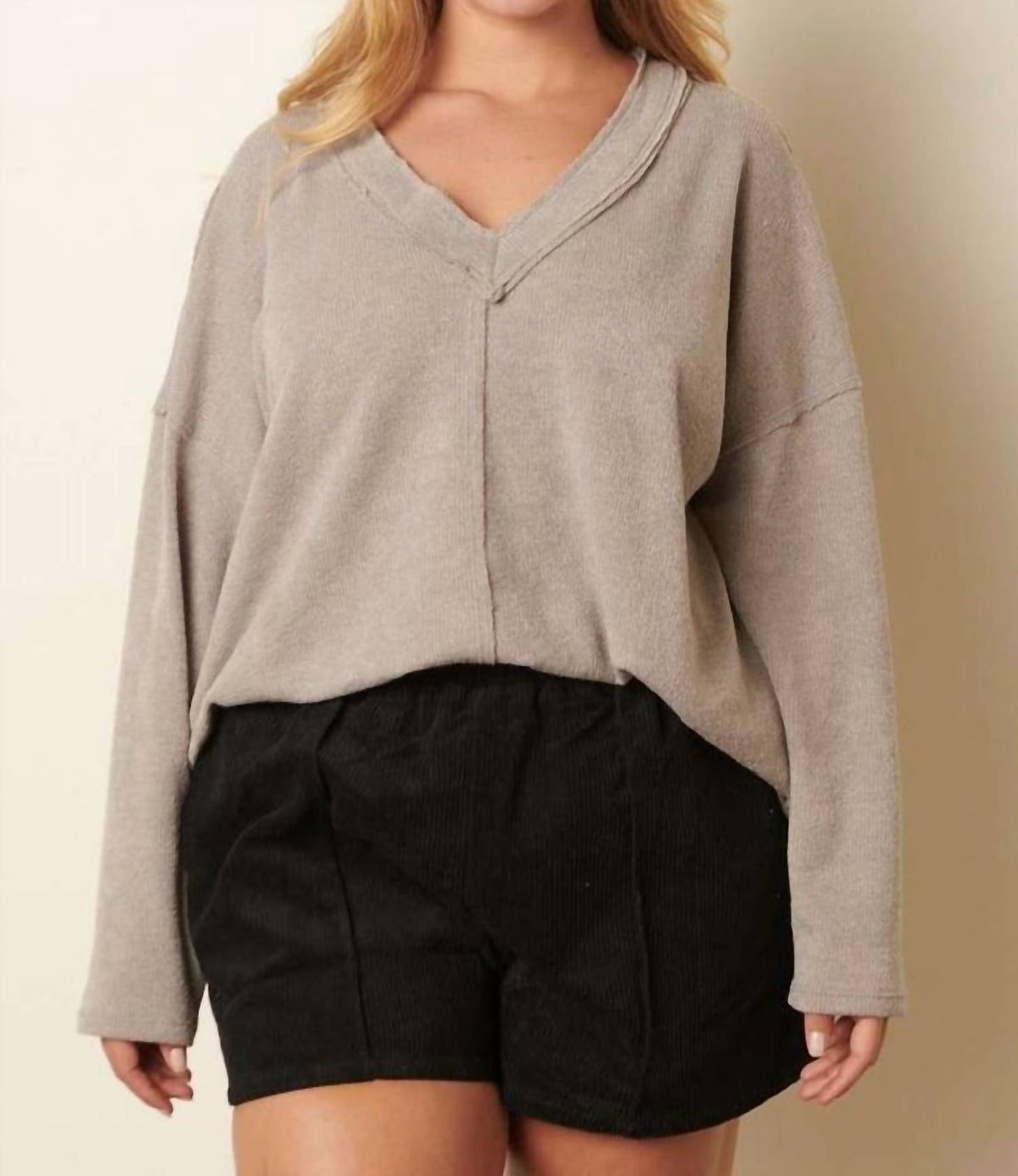 Mittoshop - V-neck Knit Top