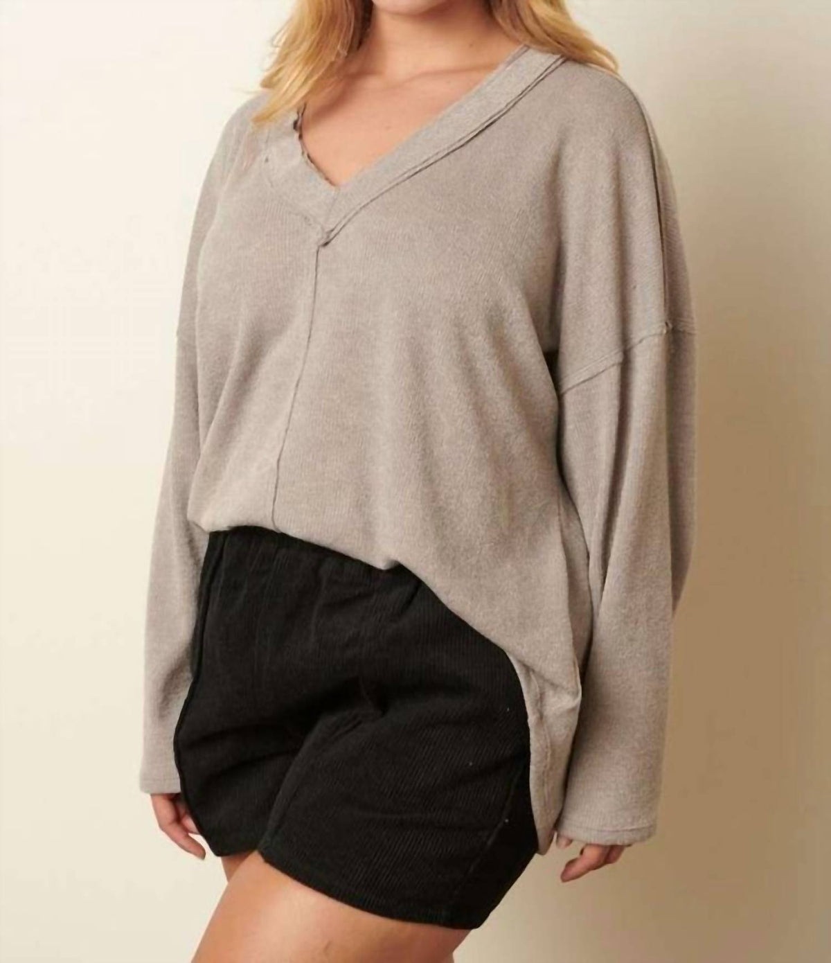 Mittoshop - V-neck Knit Top