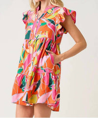 Mittoshop - Walker Ways V-neck Mini Dress