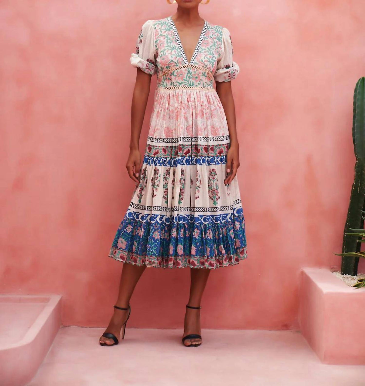 Mo Maya - Peacock Flare Dress