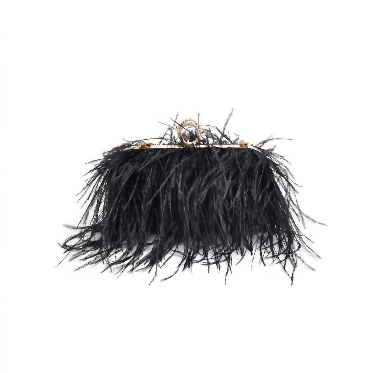 Moda Luxe - Women's Harlow Feather Evening Bag