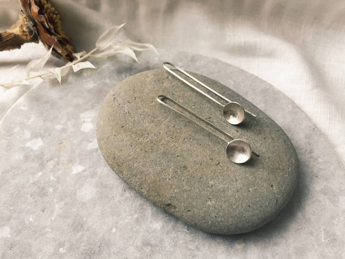Modern Madini - Women's Tiny Bowl Drop Earring
