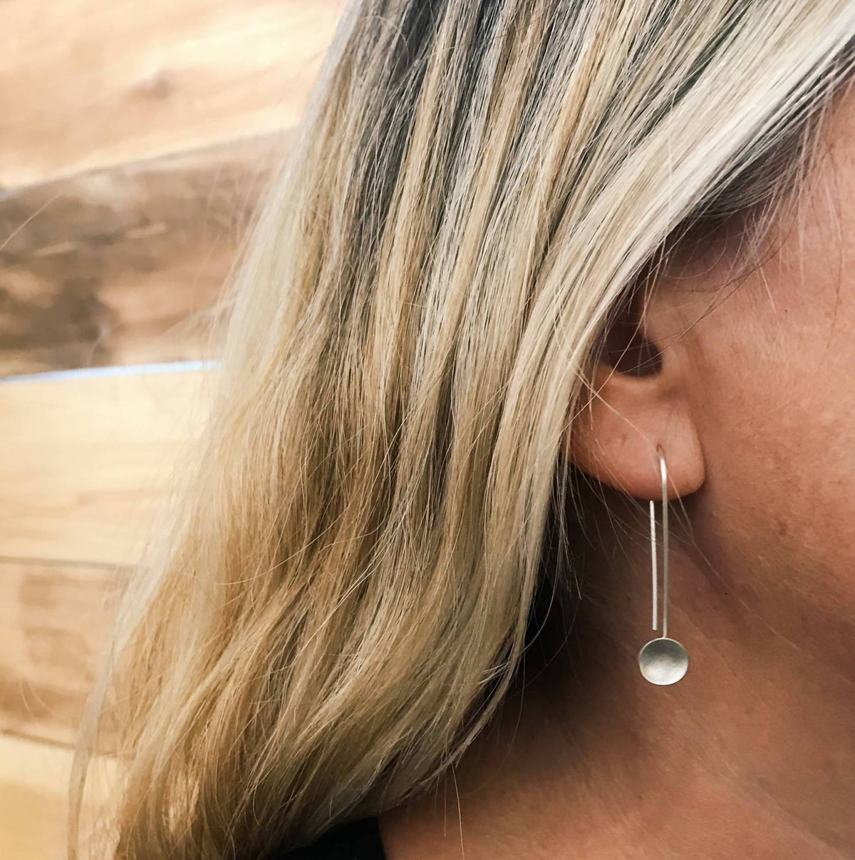 Modern Madini - Women's Tiny Bowl Drop Earring