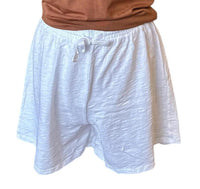 Mododoc - Women's Easy Pull On Shorts With Drawstring - clothing - cotton - high - waist