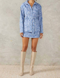 Mon Renn - Flourish Denim Shacket