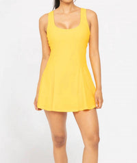 Mono B - Criss-cross Square Neckline Active Dress