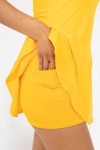 Mono B - Criss-cross Square Neckline Active Dress