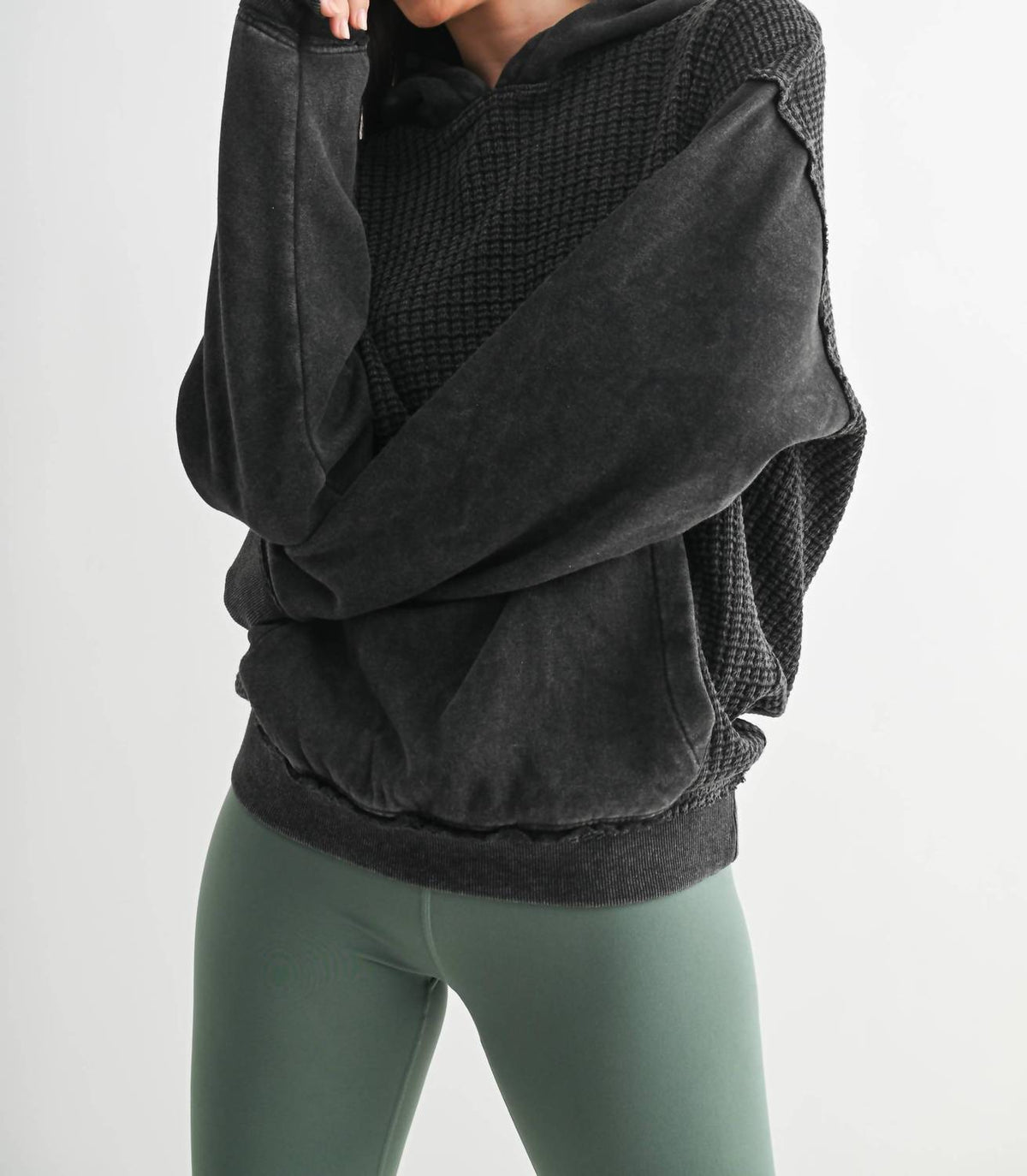 Mono B - Duality Waffle Knit Hoodie