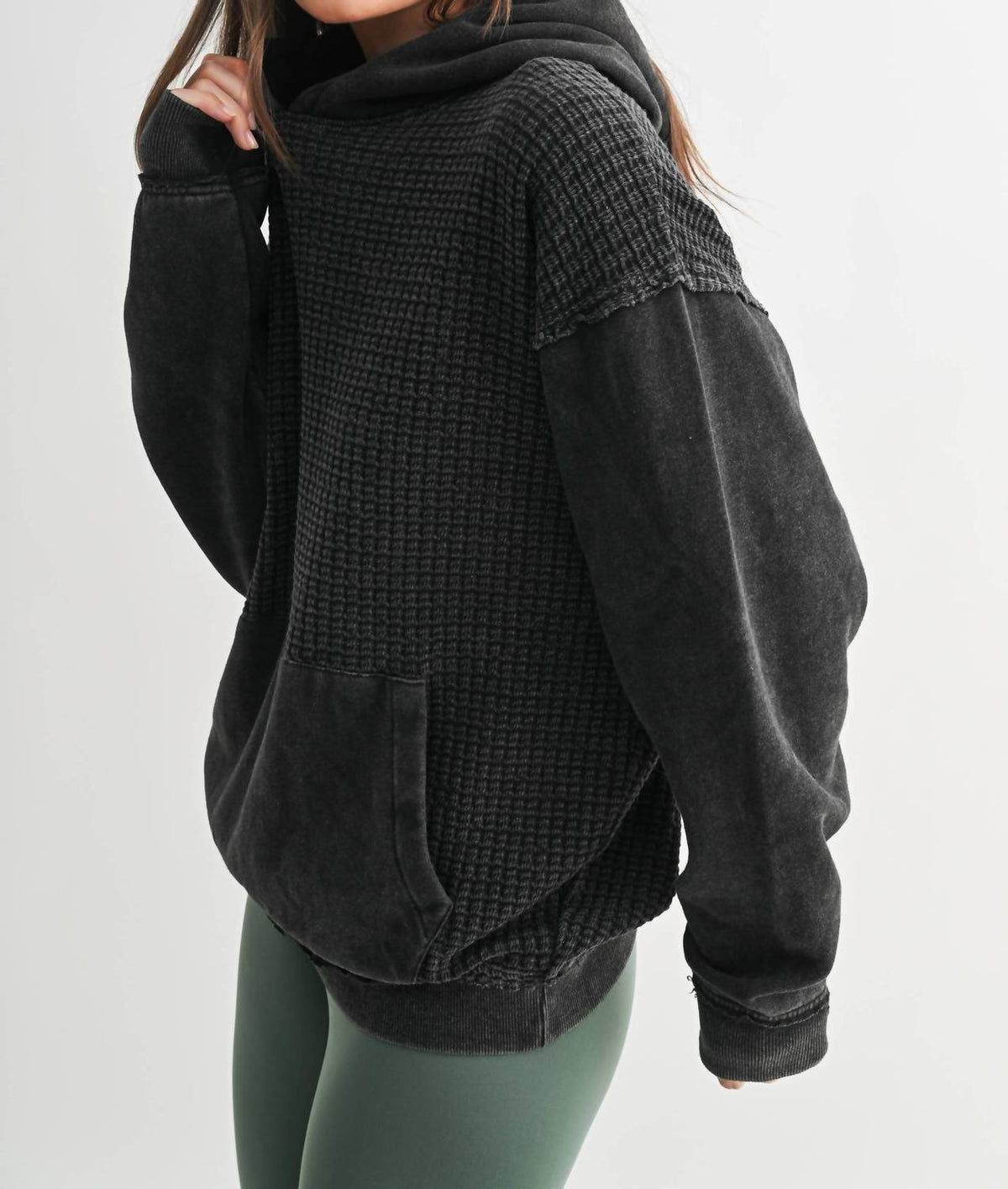 Mono B - Duality Waffle Knit Hoodie
