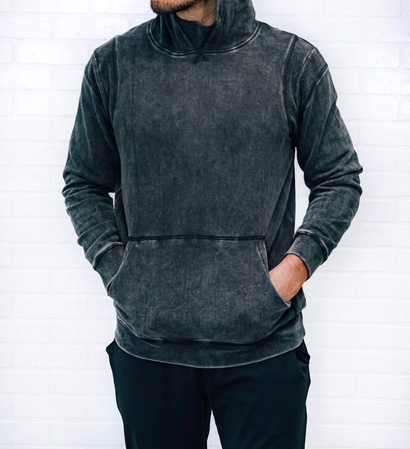 Mono B - Fleece Hoodie - black - clothing - cotton