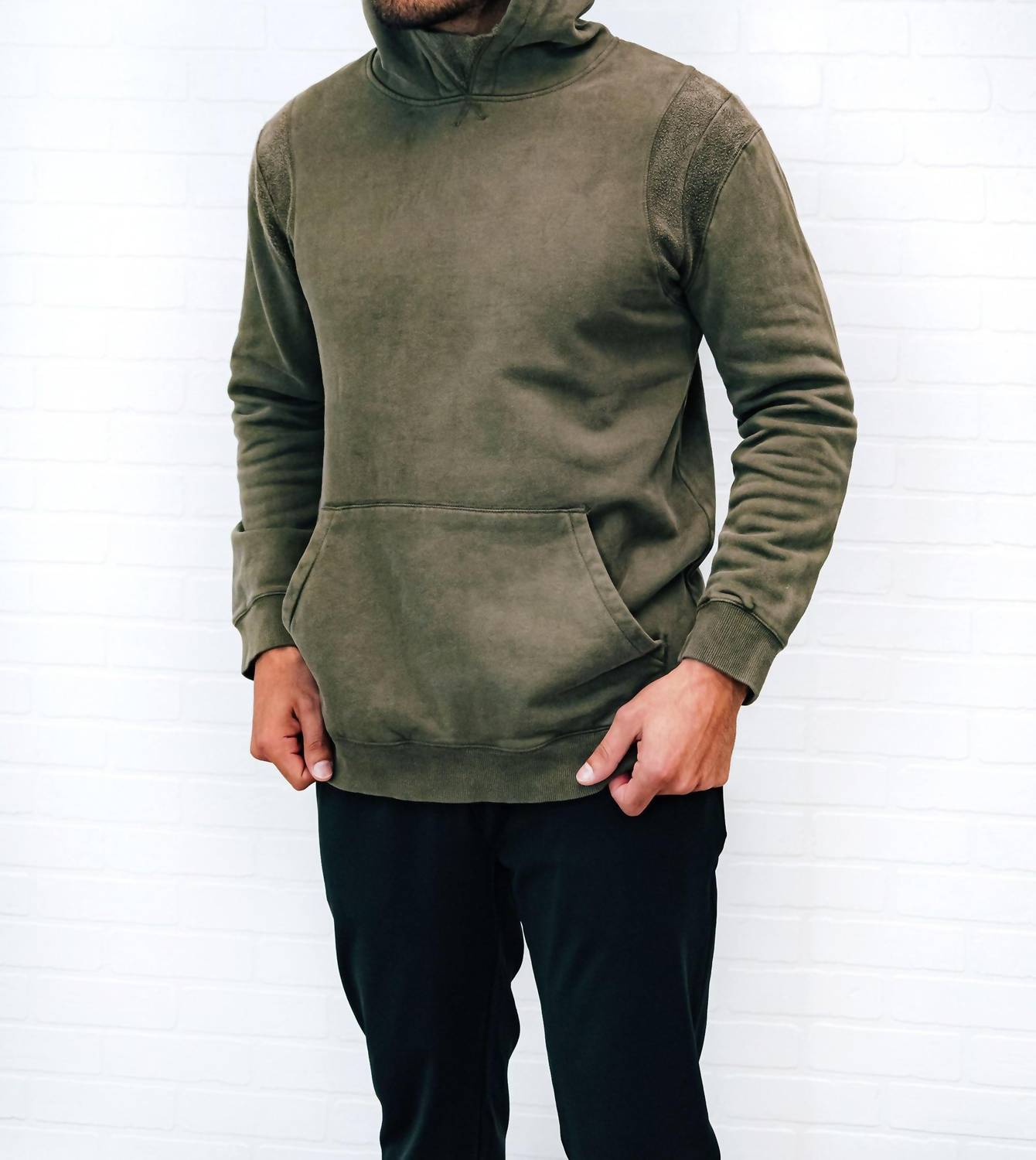 Mono B - Fleece Hoodie - clothing - cotton - green