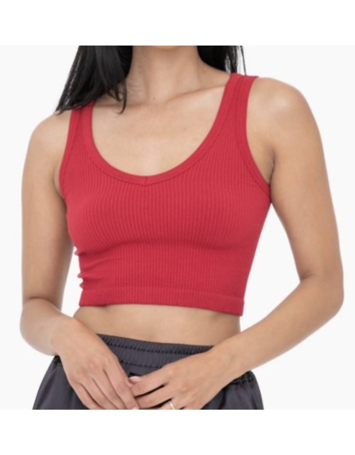 Mono B - Ribbed Crop Tank
