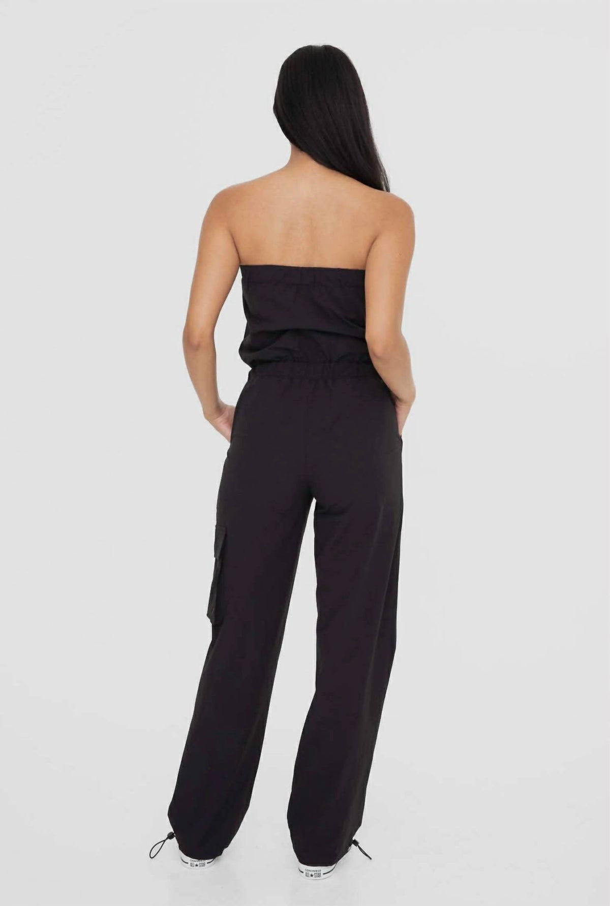 Mono B - Strapless Cargo Jumpsuit