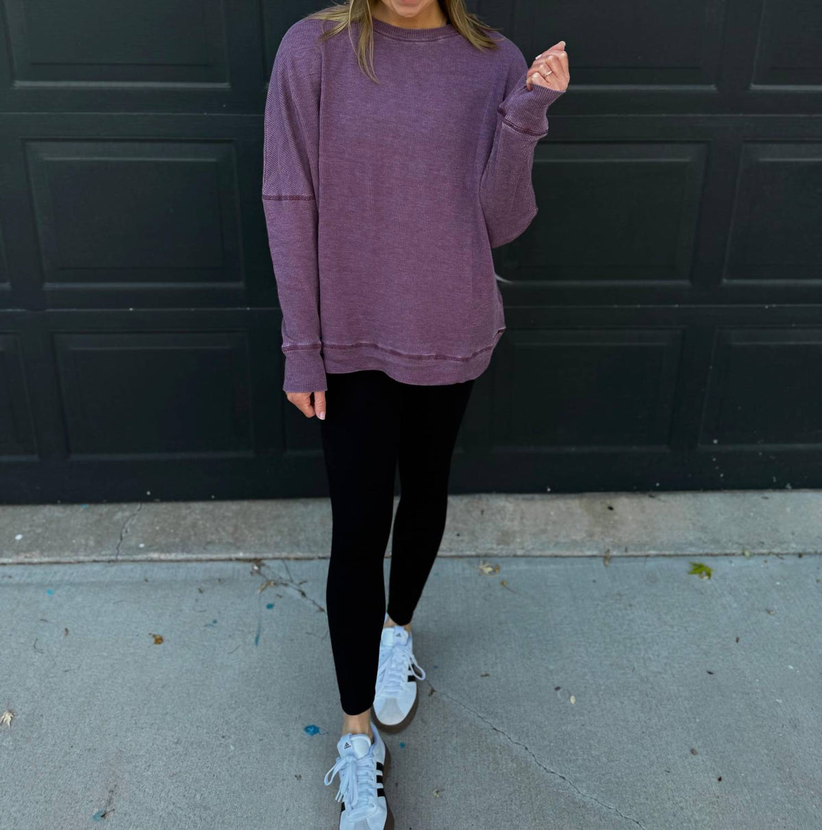 Mono B - Waffle Ribbed Pullover