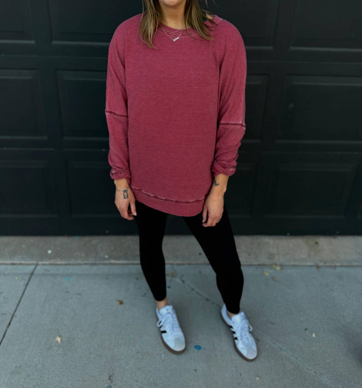 Mono B - Waffle Ribbed Pullover