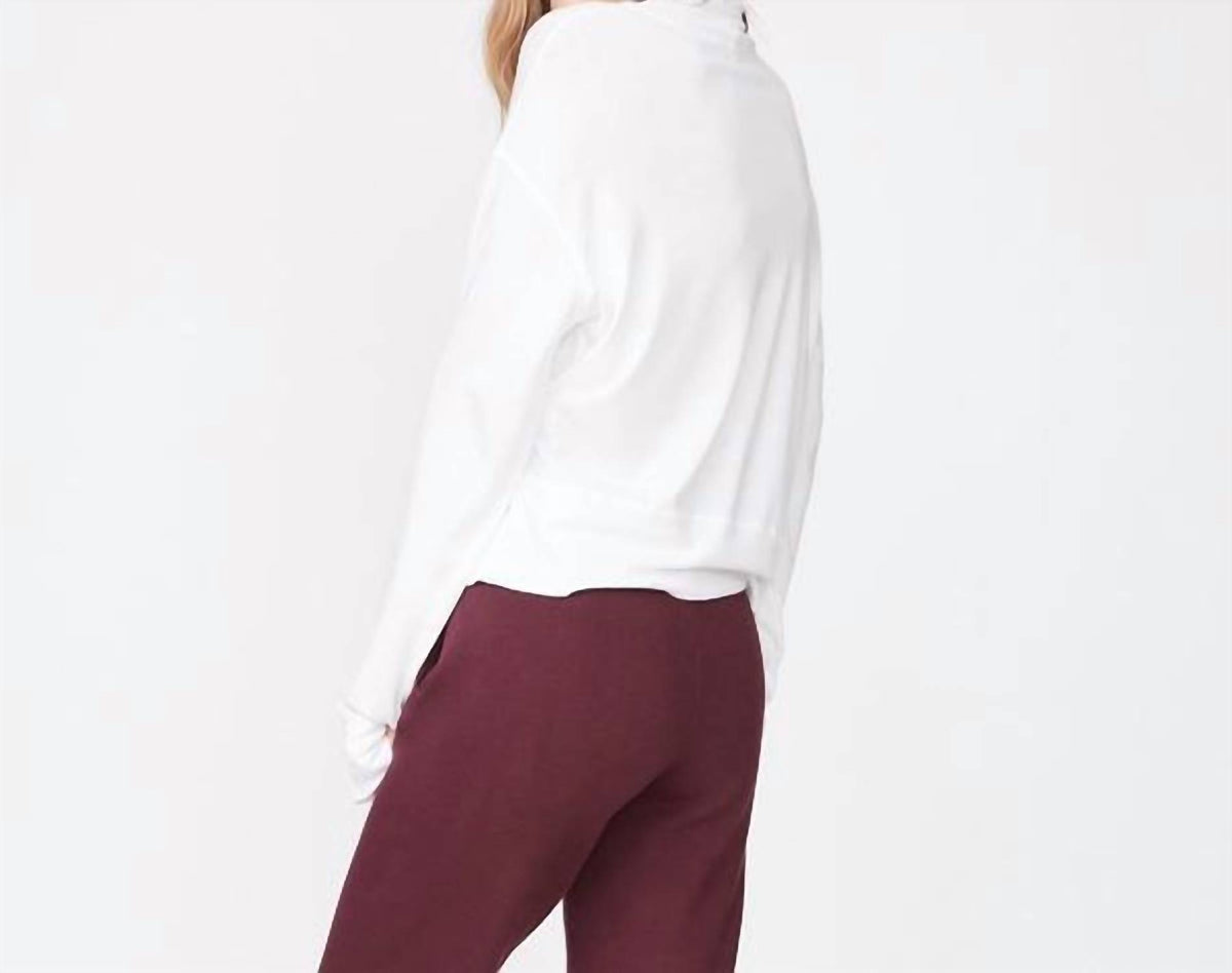 Monrow - Mockneck Long Sleeve Sweatshirt