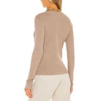 Monrow - RIBBED HENLEY DEEP V TOP