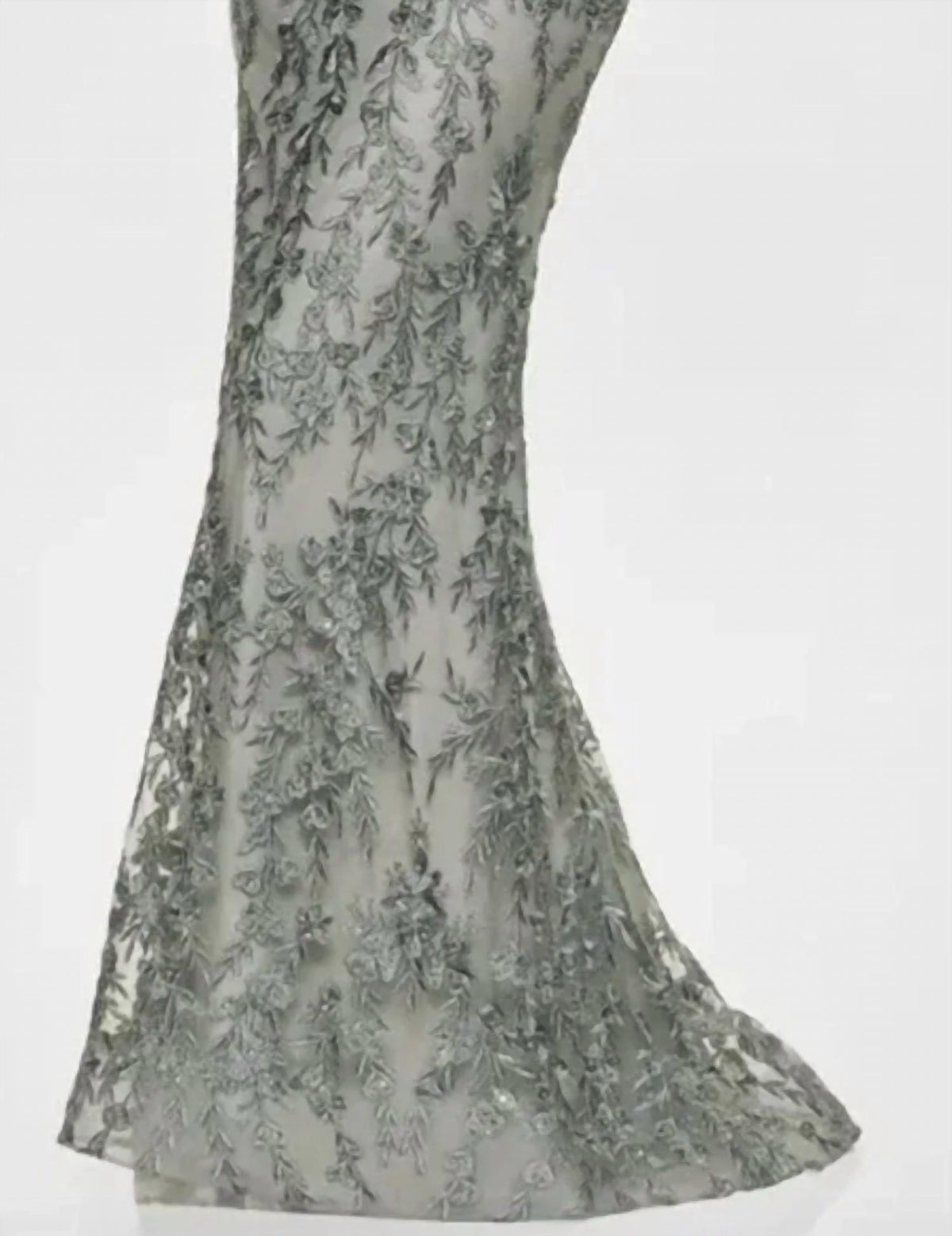 Montage By Mon Cheri - Embroidered Flutter Sleeve Gown