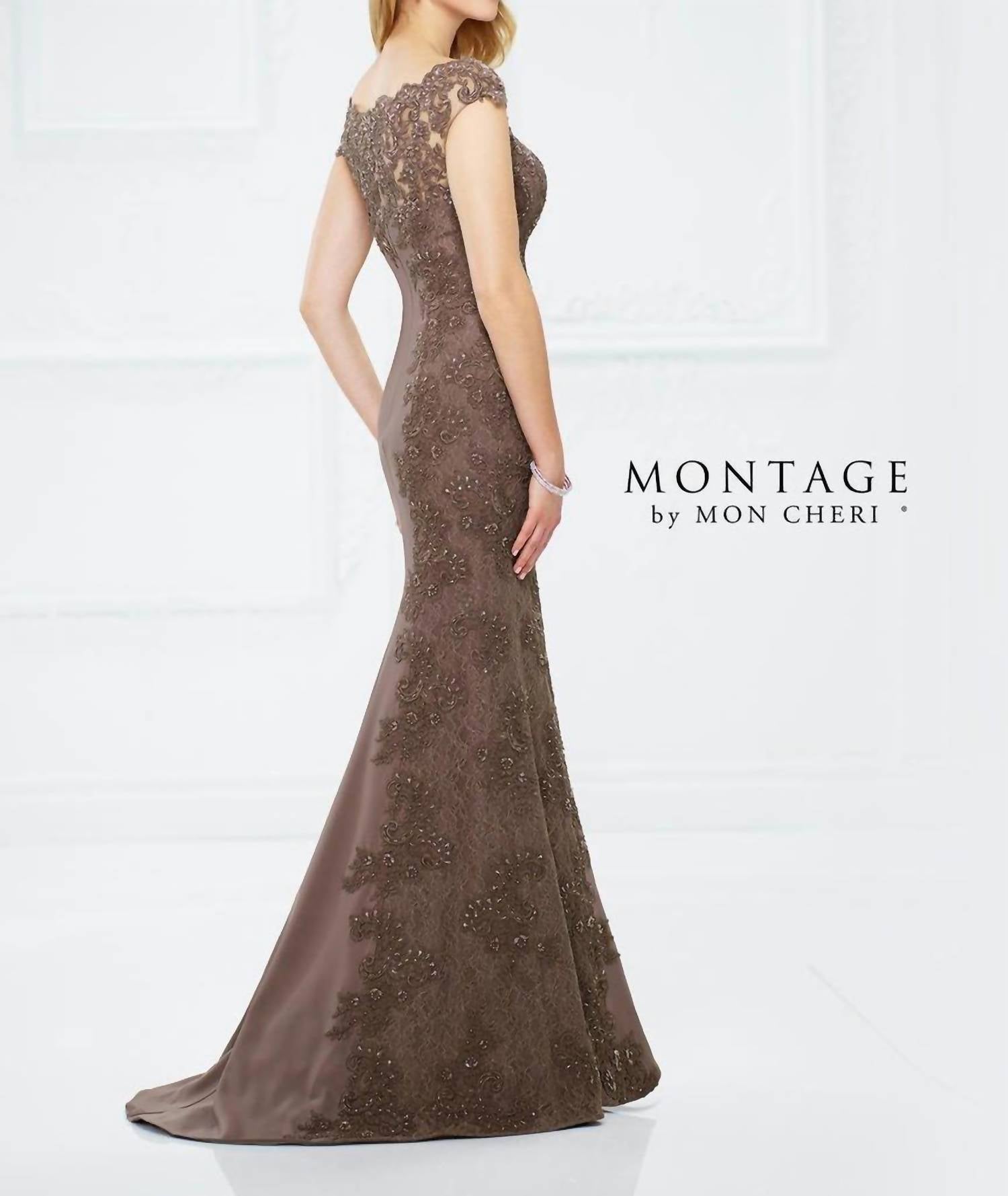 Montage By Mon Cheri - MONTAGE BY MON CHERI - SPECIAL OCCASION - brown - clothing - dresses