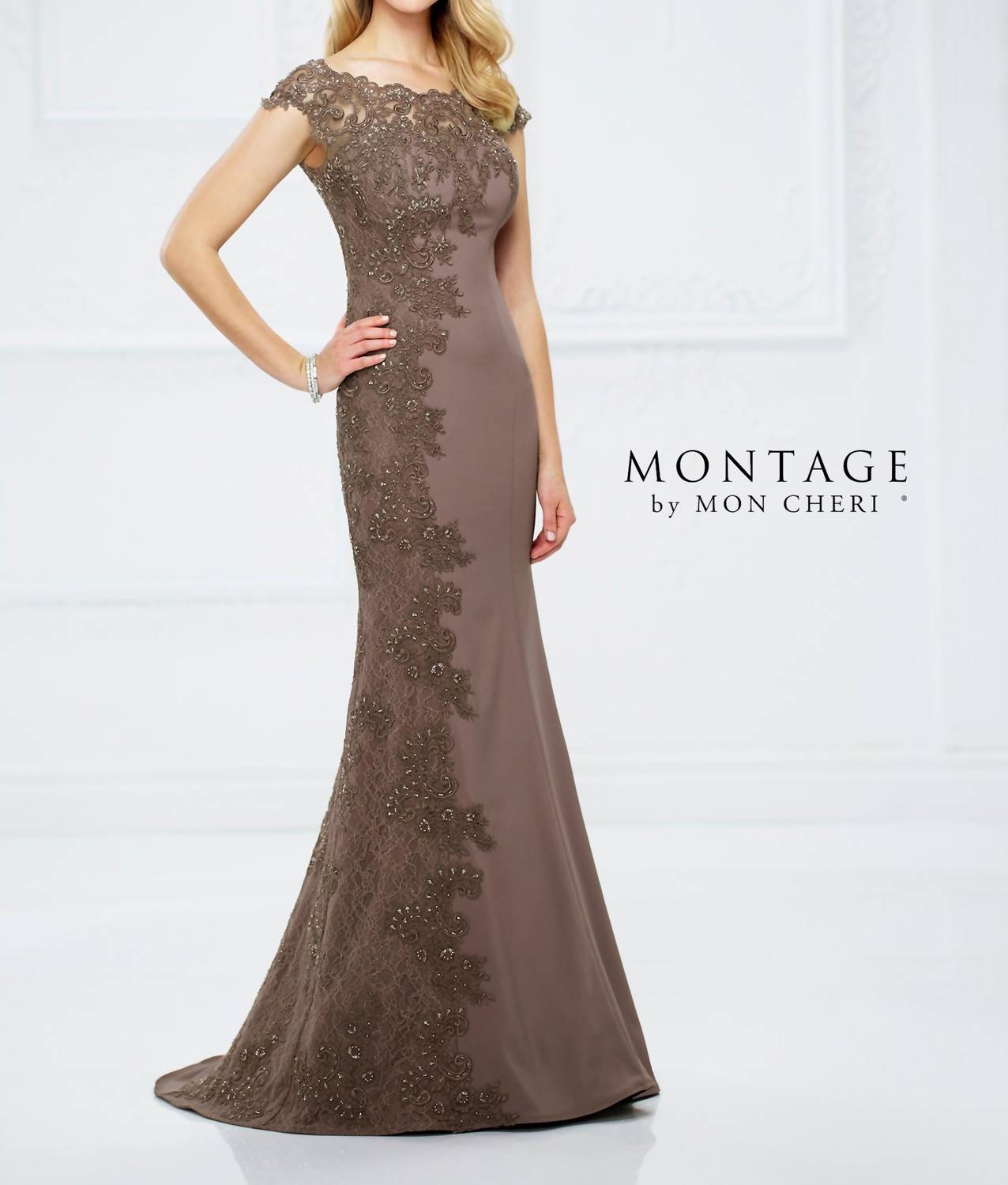 Montage By Mon Cheri - MONTAGE BY MON CHERI - SPECIAL OCCASION - brown - clothing - dresses