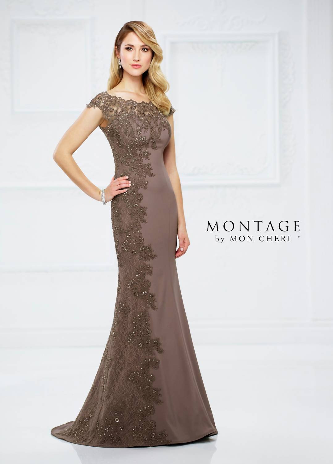 Montage By Mon Cheri - MONTAGE BY MON CHERI - SPECIAL OCCASION - brown - clothing - dresses