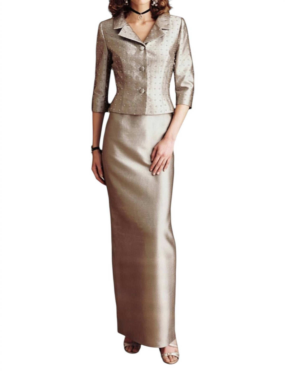 Montage By Mon Cheri - Shift Midi Dress With Jacket