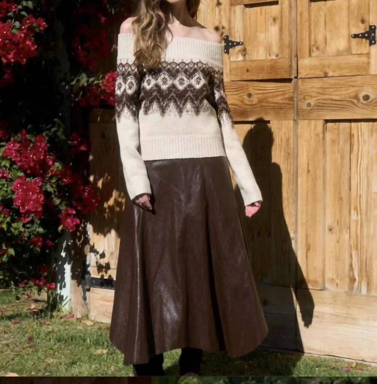 Moon River - off the shoulder sweater top