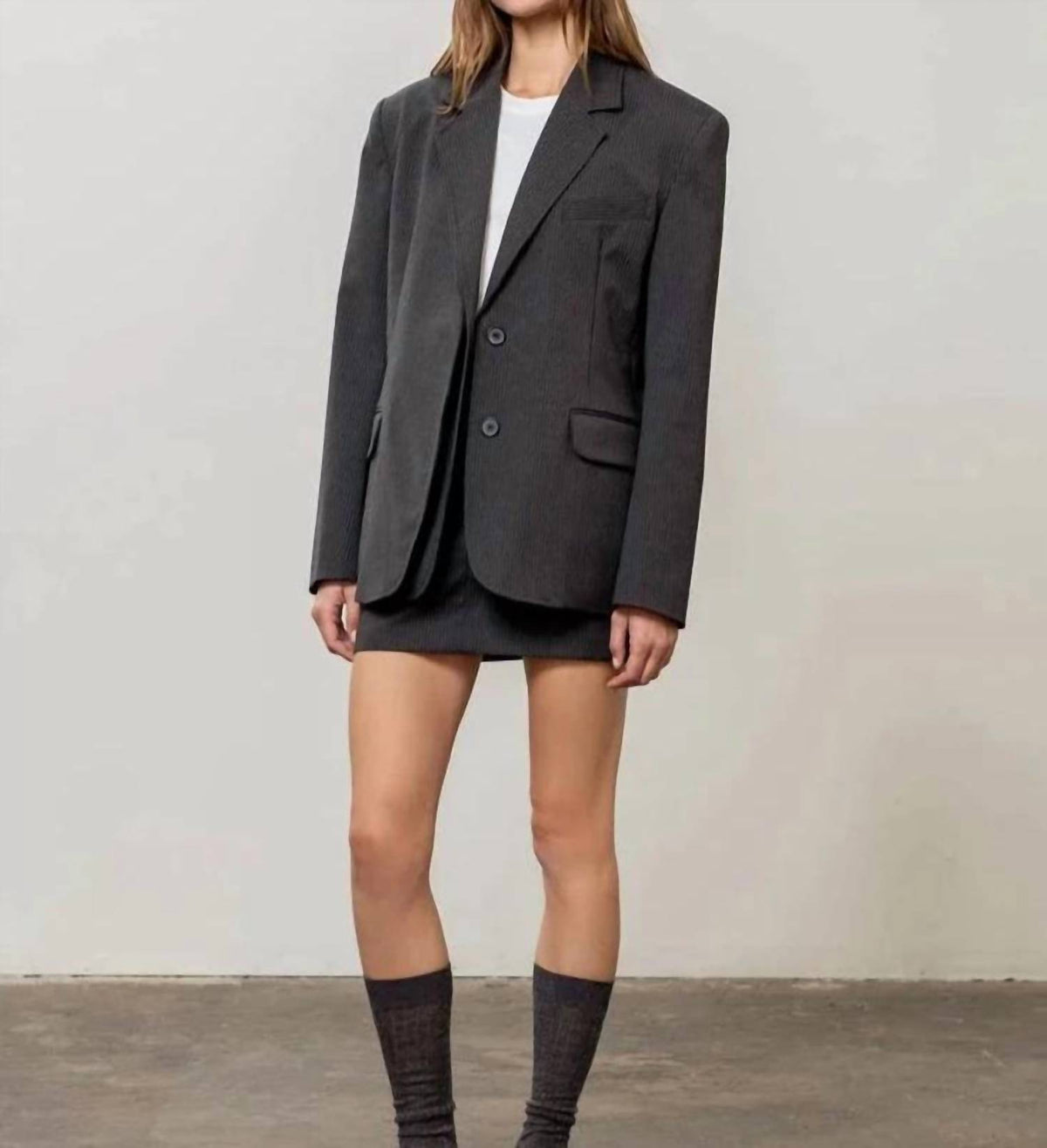 Moon River - Pin Striped Long Sleeve Blazer