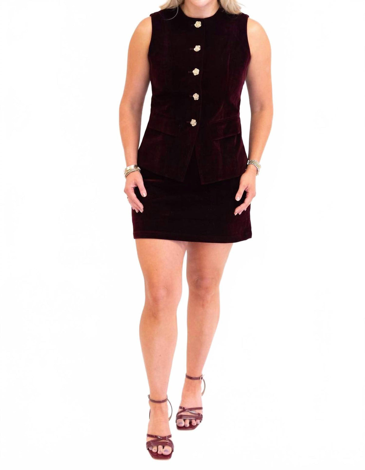 Moon River - Sleeveless Front Button Vest