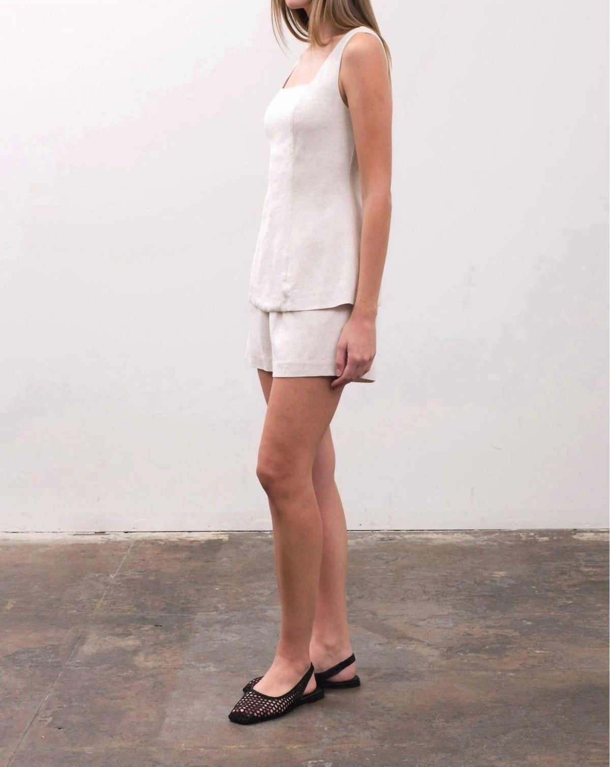Moon River - Square Neck Linen Top
