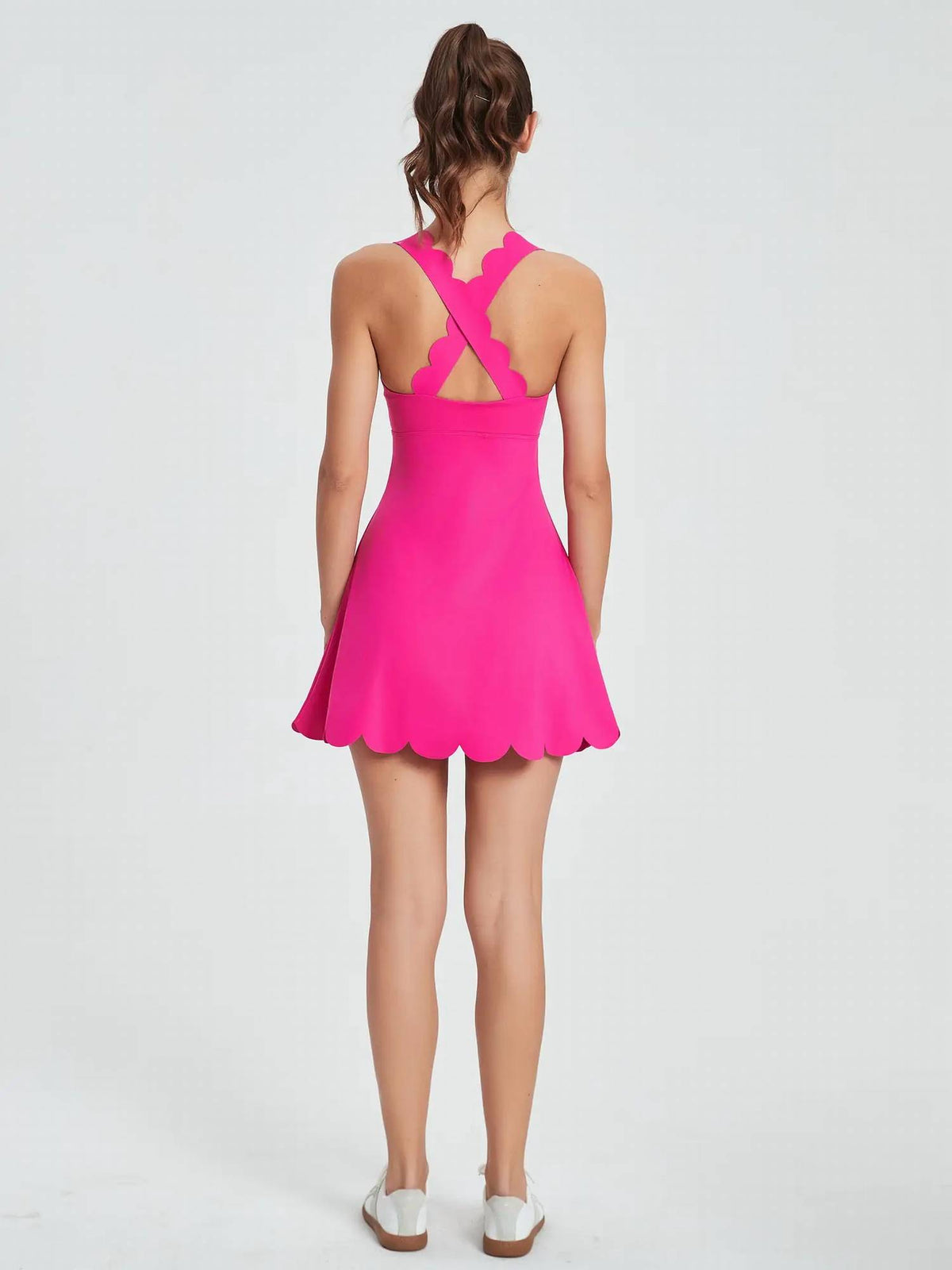 Moon Studio - Daisy Scallop Crossover Back Active Dress