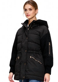 Moorer - Hooded Mid Length Coat