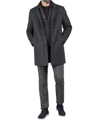 Moorer - Layered Mid Length Wool Coat