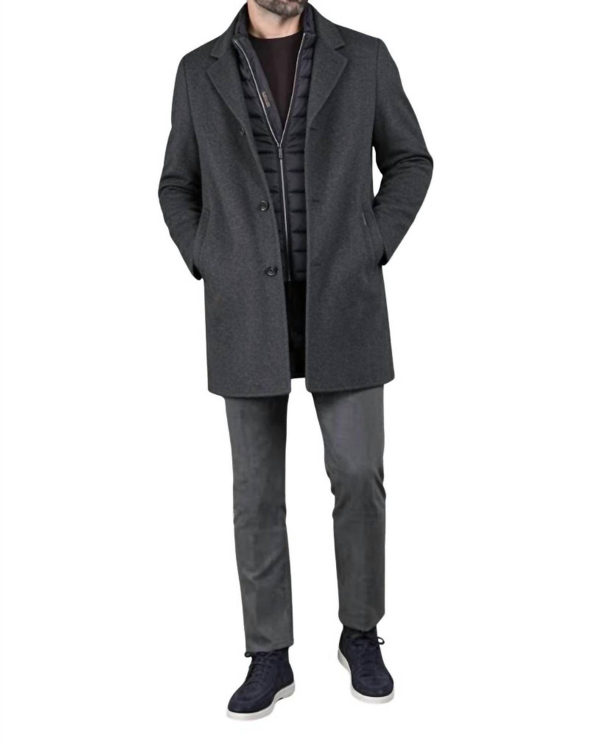 Moorer - Layered Mid Length Wool Coat