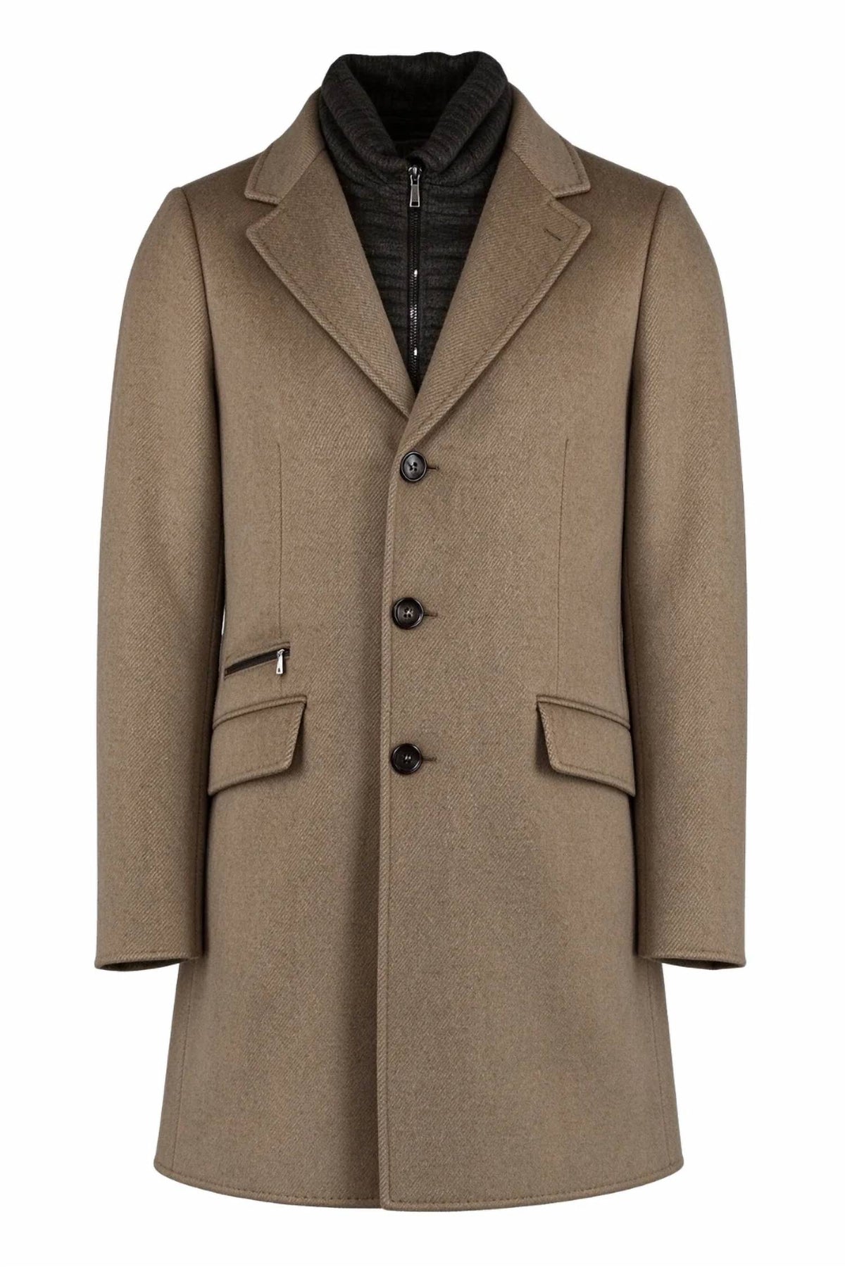 Moorer - Men's Lapel Mid Length Coat