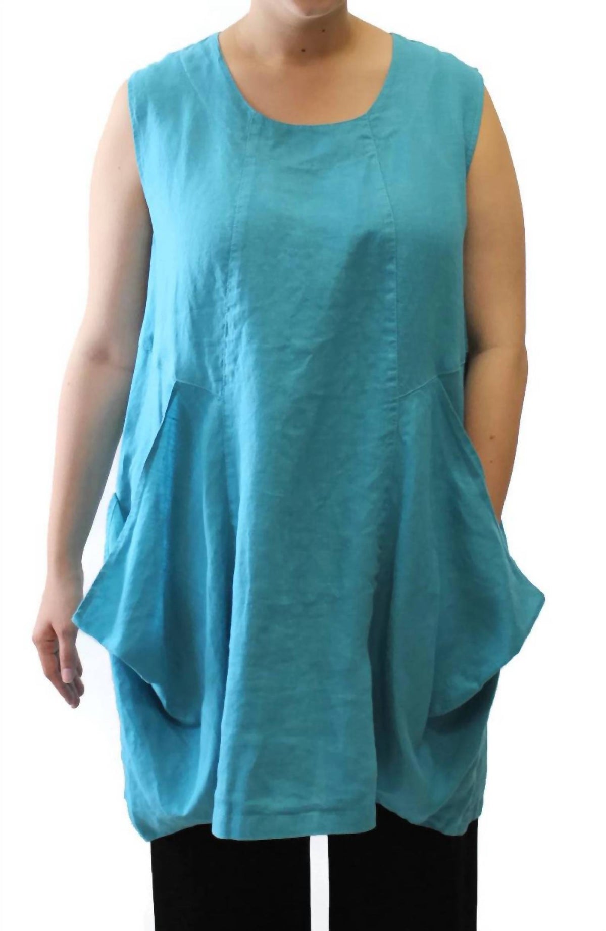Mosaic - Oversized Pocket Linen Top