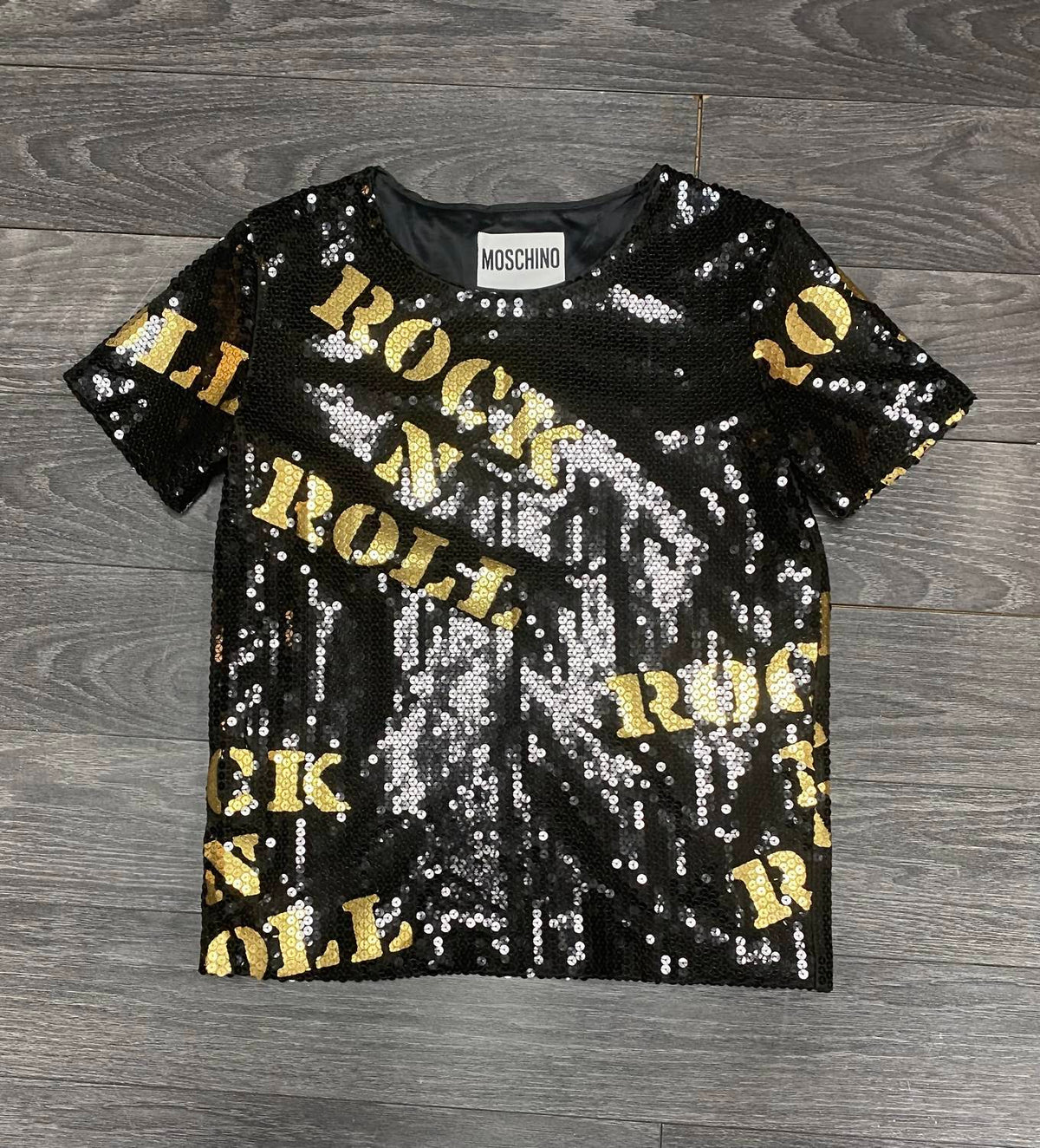 Moschino - Sequin Top "ROCK N ROLL"