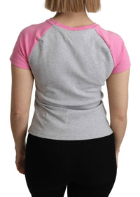Moschino - Women's Chic Gray Crew Neck Cotton T-shirt - animal - clothing - cotton