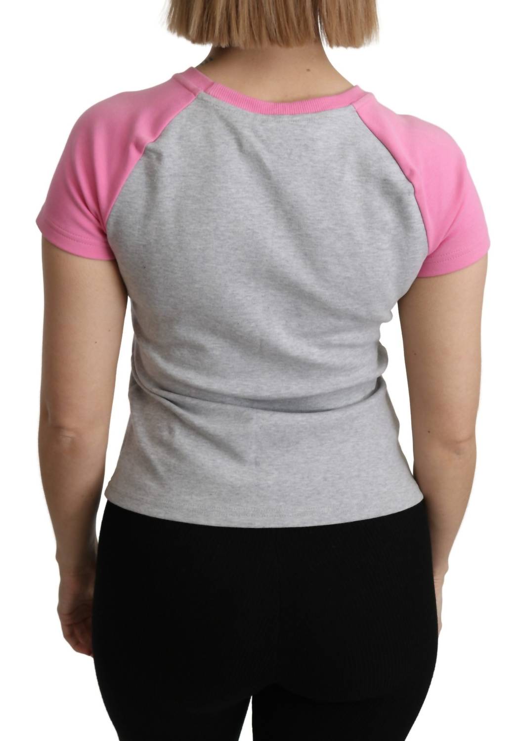 Moschino - Women's Chic Gray Crew Neck Cotton T-shirt - animal - clothing - cotton