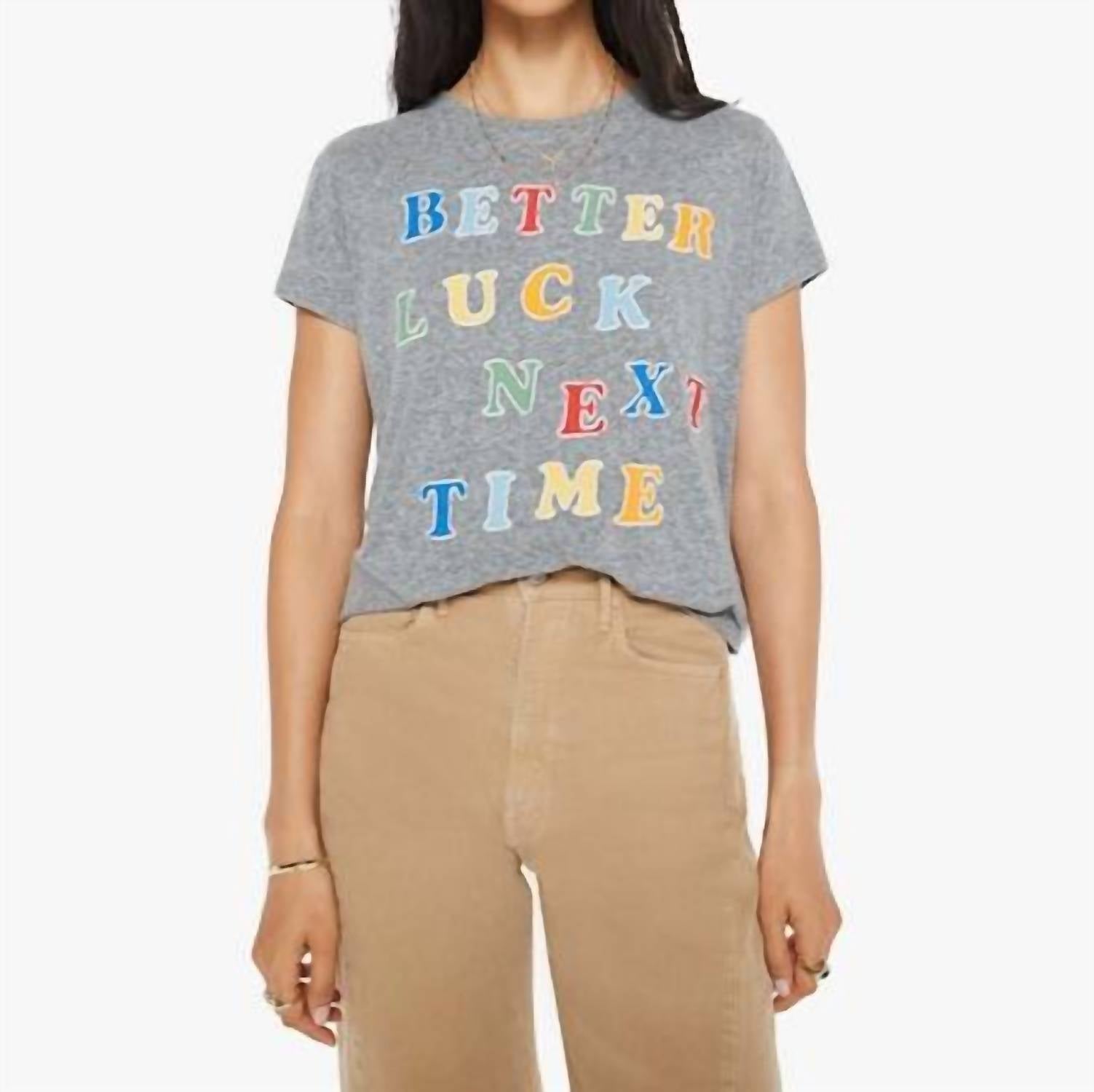Mother - Boxy Goodie Goodie Graphic Tee - clothing - graphic - grey