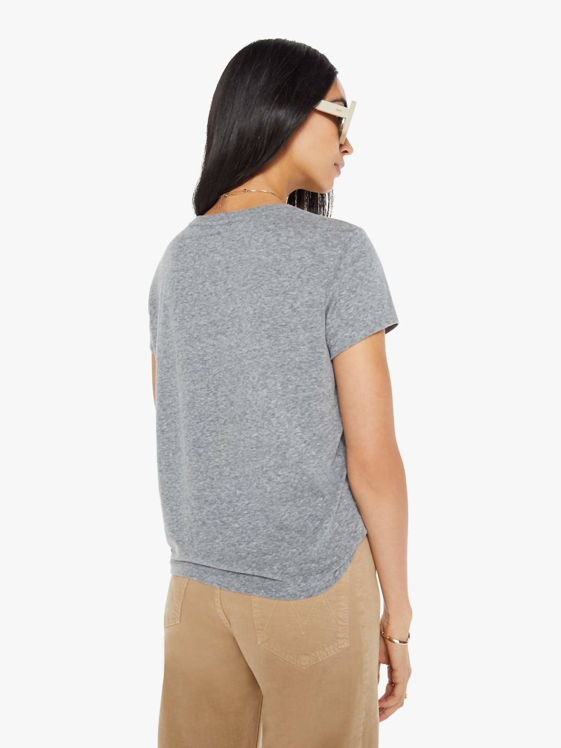 Mother - Boxy Goodie Goodie Graphic Tee - clothing - graphic - grey