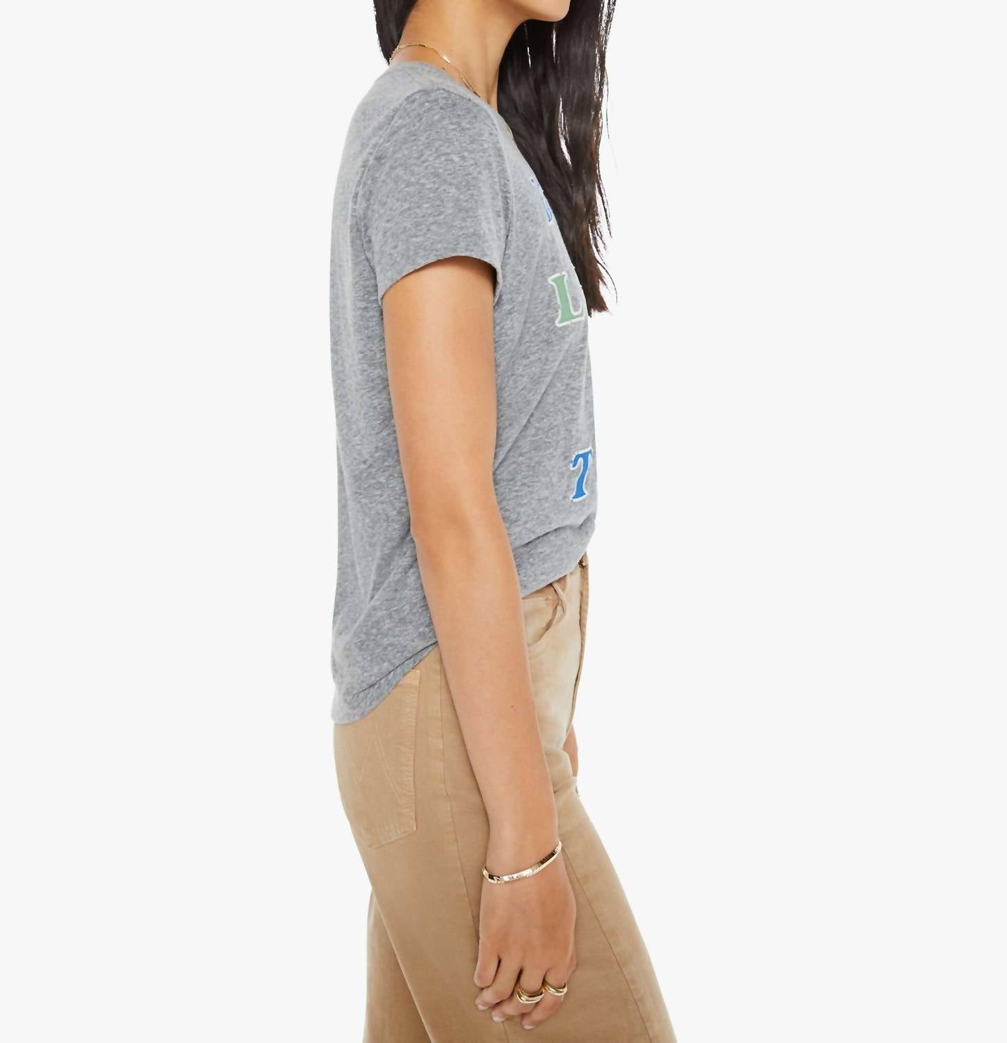 Mother - Boxy Goodie Goodie Graphic Tee - clothing - graphic - grey