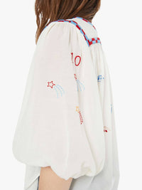 Mother - Breeze Yoke Top Blouse - blouses - clothing - cotton - blend